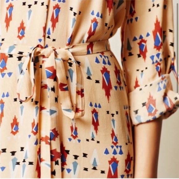 DOLAN Left Coast Collection XS Anthropologie Dress Geometric Print Belted Boho - Picture 10 of 16